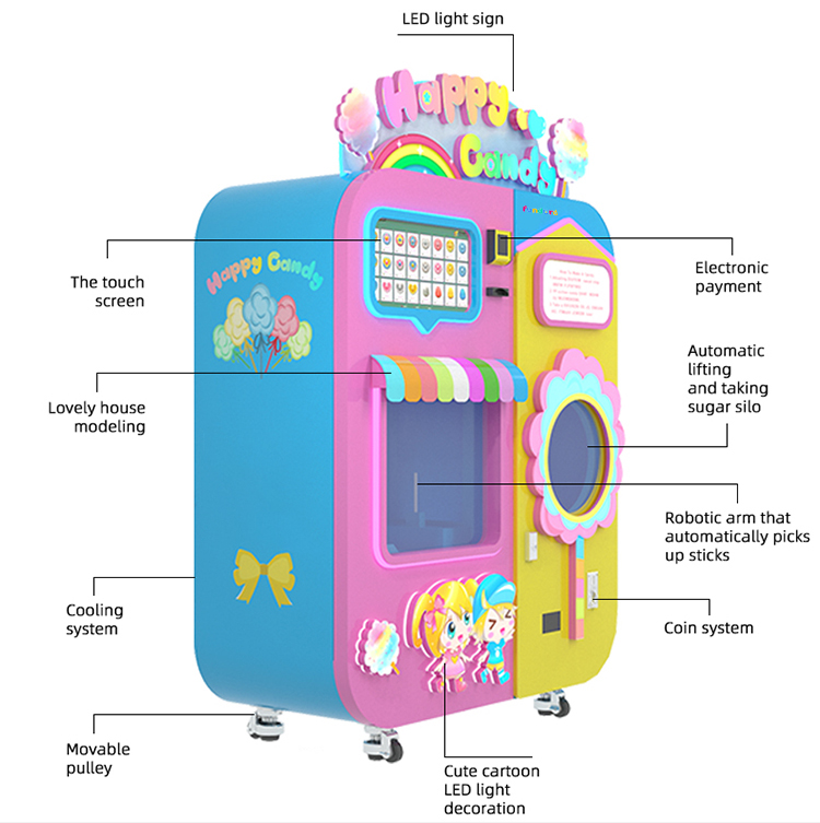 Automatic Cotton Candy Vending Machine